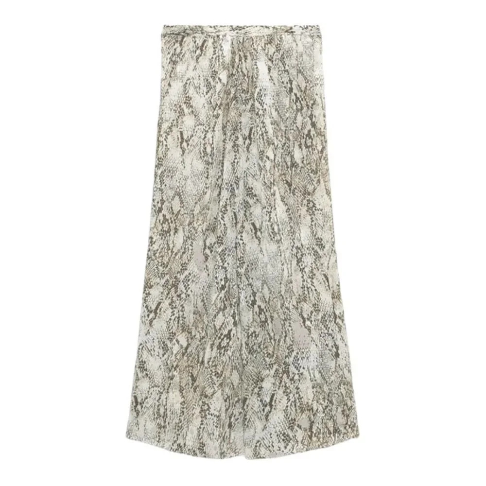 ZARA | Snake | ANIMAL PRINT WIDE LEG PANTS - Picture 2 of 13